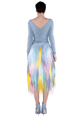 BACK multicolour pastel midi skirt 