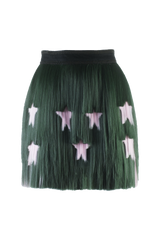 Green Signature Short Skirt A/W17