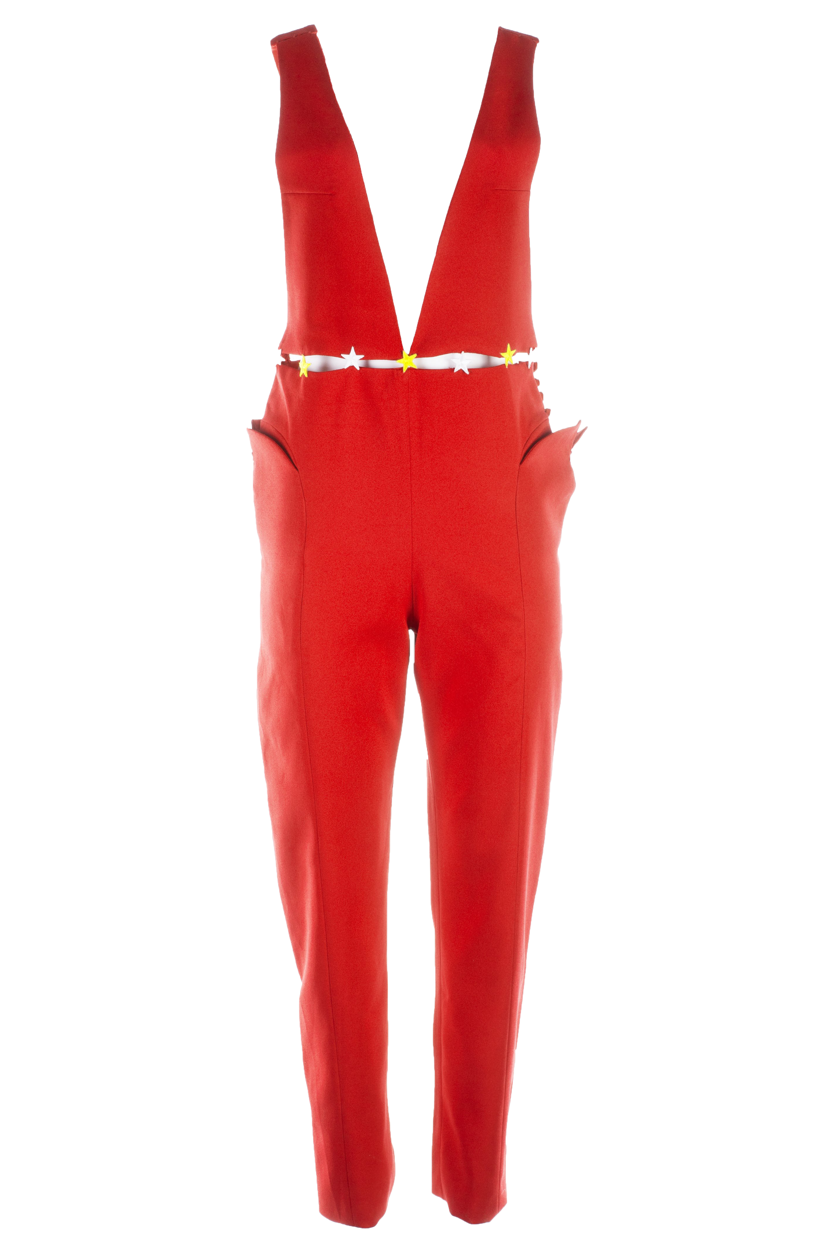 Plunge Red Jumpsuit A/W17