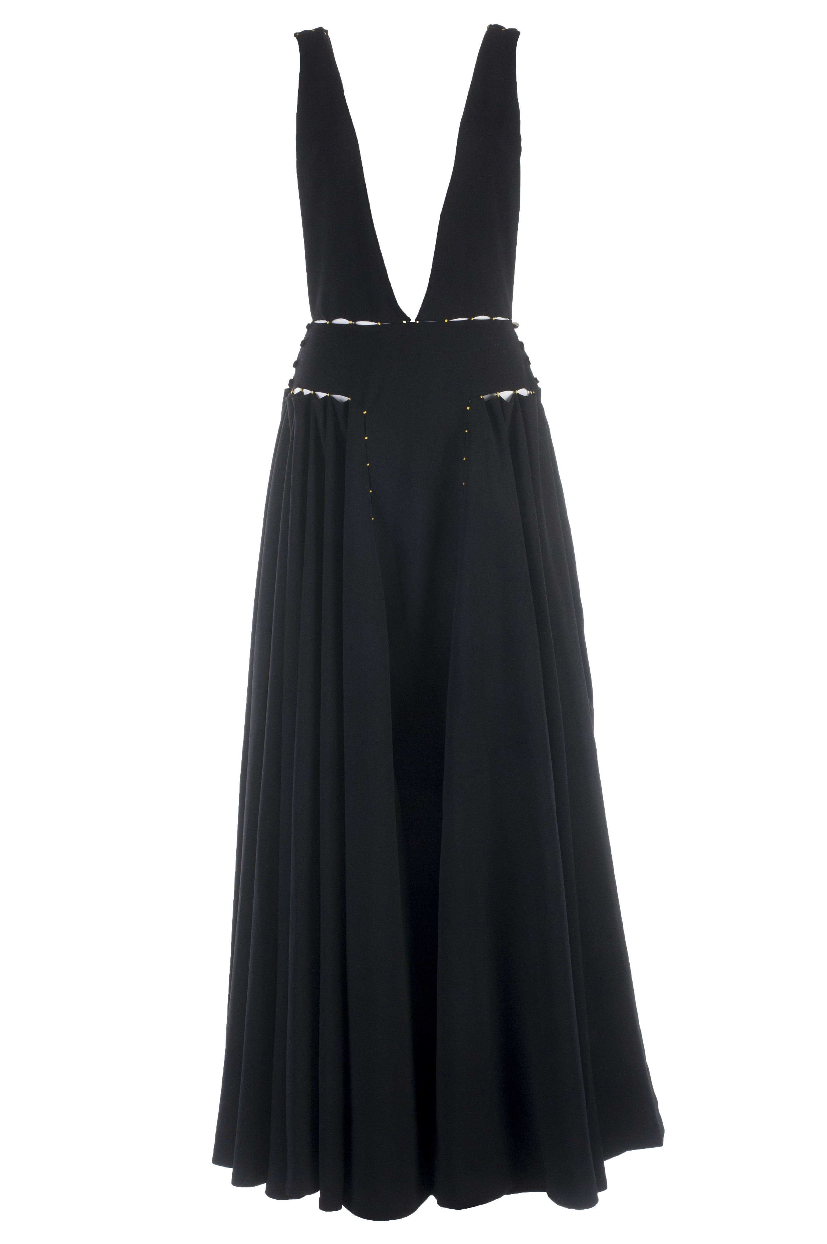Plunge Long Black Dress A/W 17