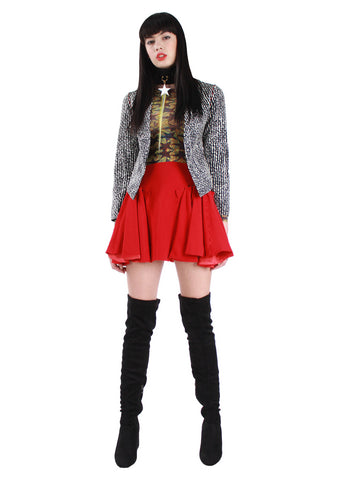 Red Frills Skirt A/W17 Krisimira Stoyneva
